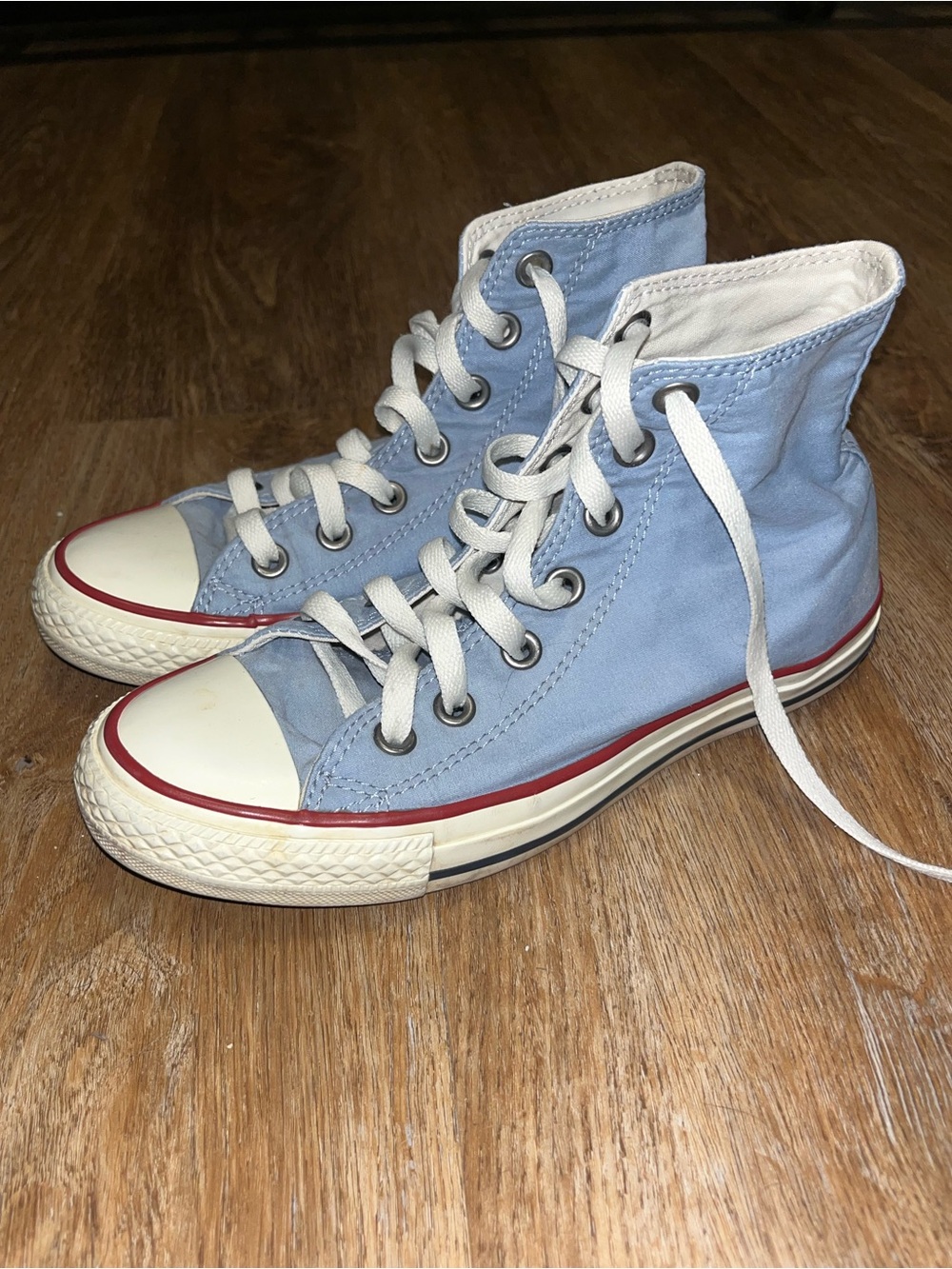 Light Blue Converse High Tops